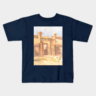 The Ptolemaic Pylon, Medinet Habu in Egypt Kids T-Shirt